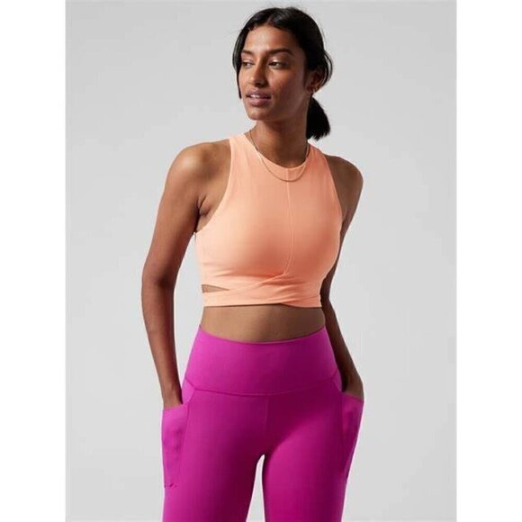 Athleta Conscious Cut Out Crop Bra Top Small D-DD - Picture 1 of 6
